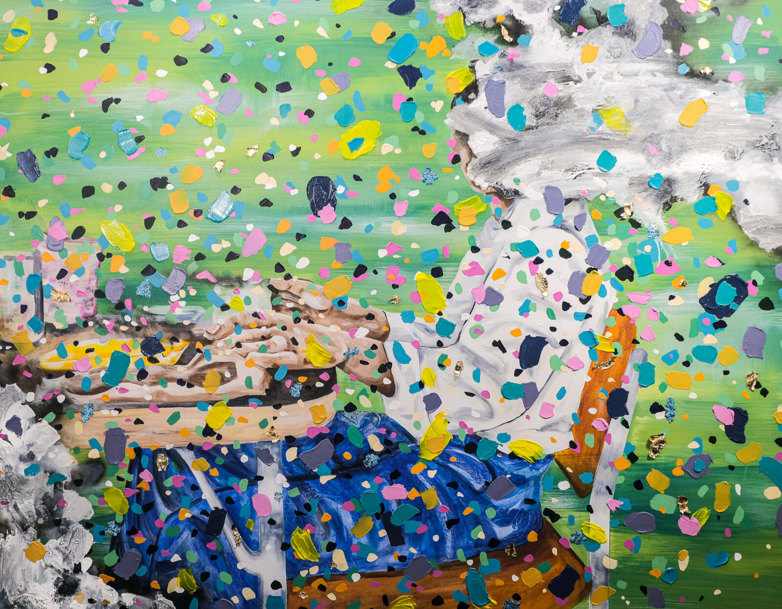 Coffee & Cigarettes - 48" x 60", Oil on canvas